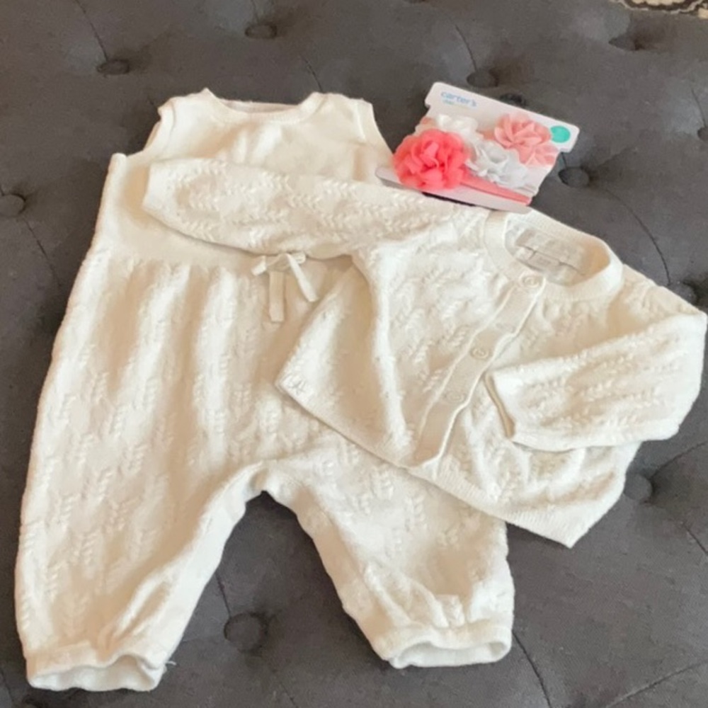 Barefoot Dreams Cozy Chic Infant Set, EUC